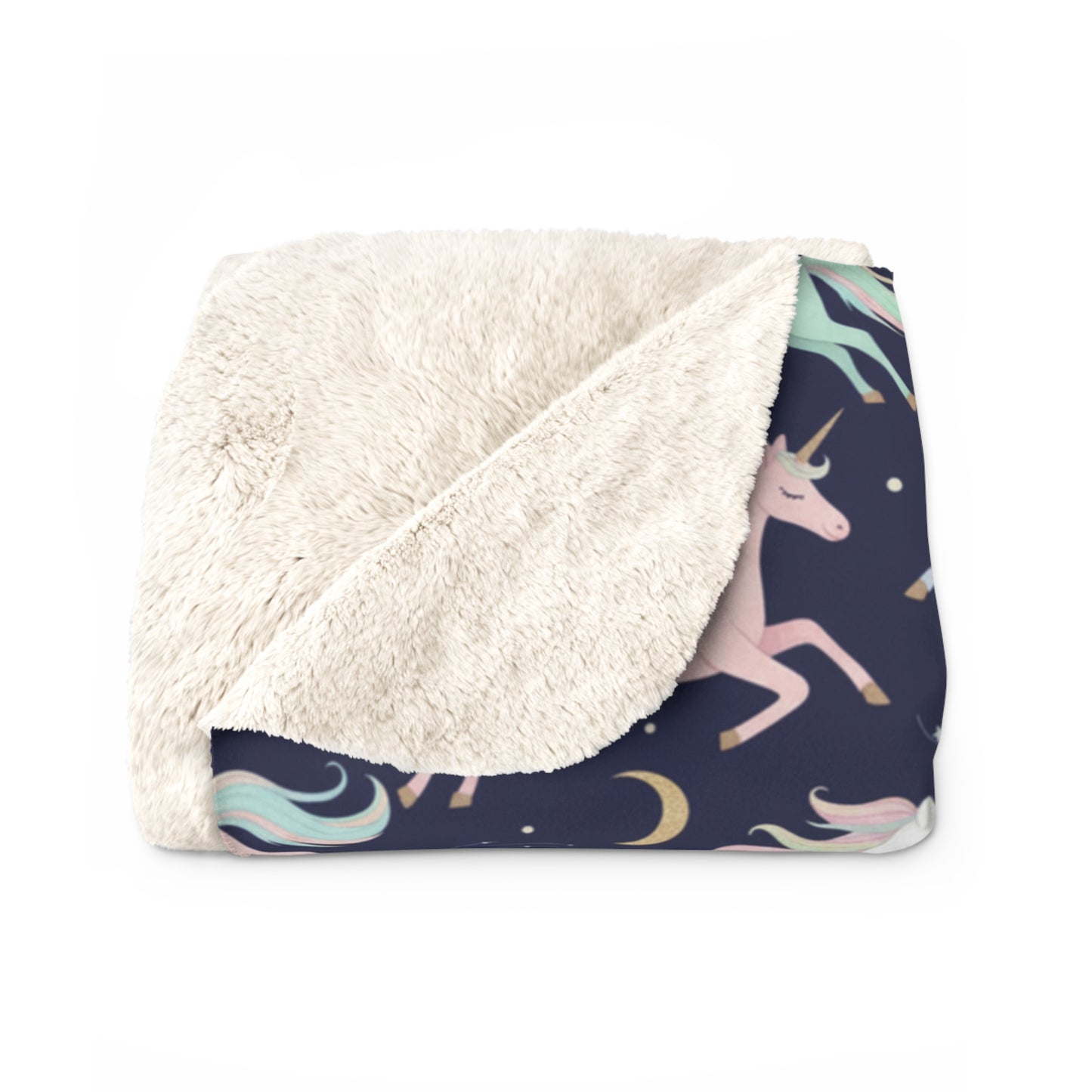 Cozy Unicorn Sherpa Fleece Blanket