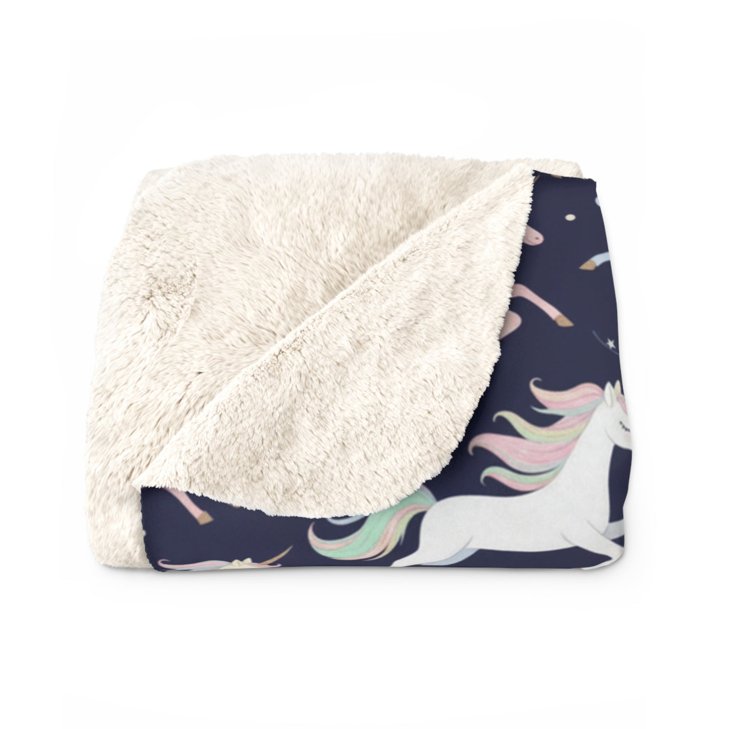 Cozy Unicorn Sherpa Fleece Blanket