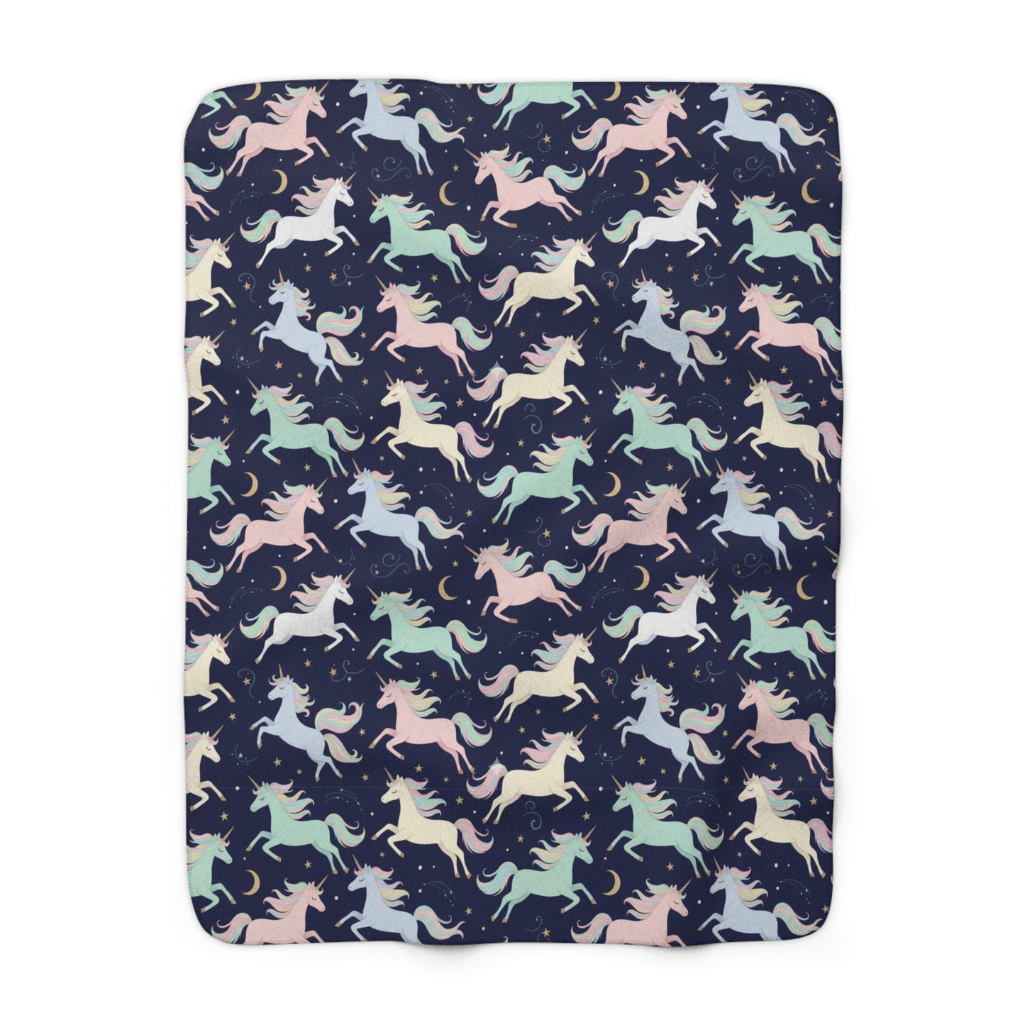 Cozy Unicorn Sherpa Fleece Blanket