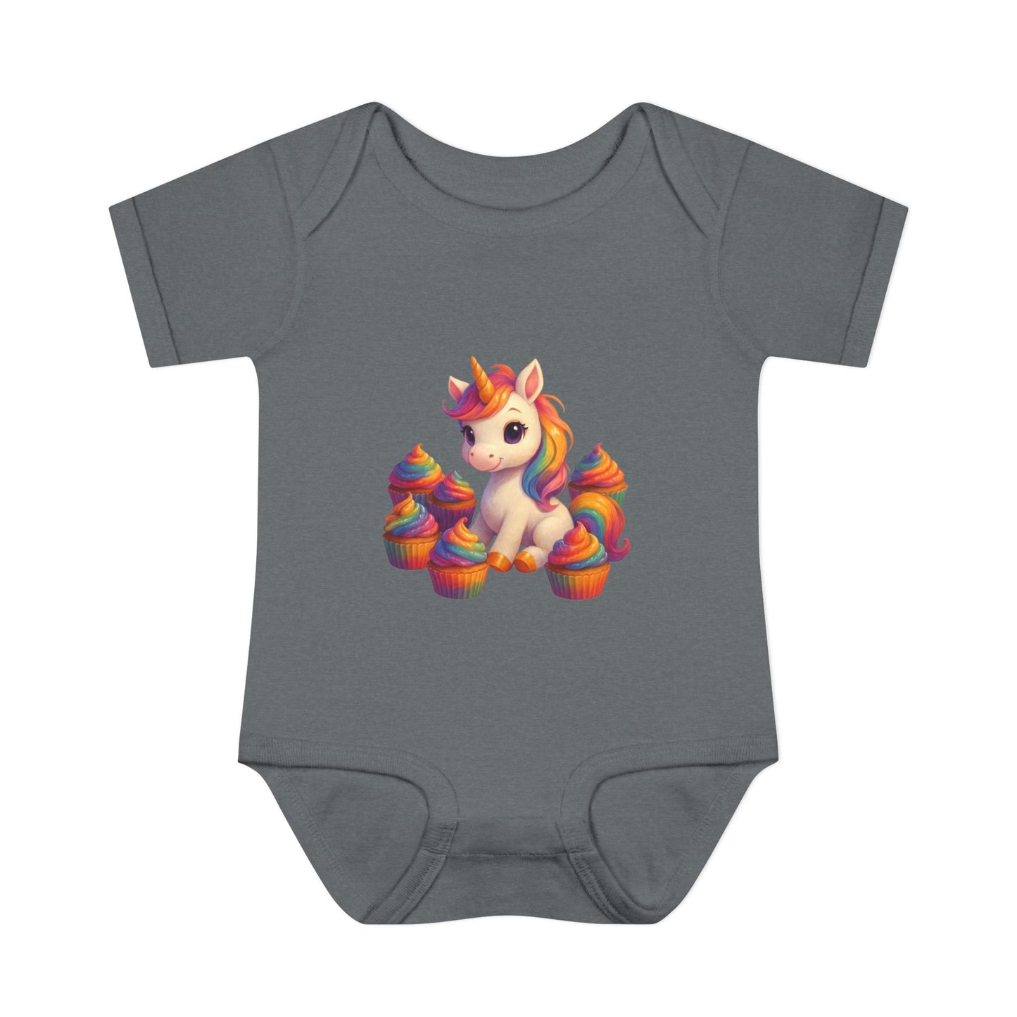 Unicorn Cupcake Baby Bodysuit, Cute Infant Romper, Baby Shower Gift, Newborn Celebration Outfit, Toddler Costume, Rainbow Unicorn Apparel