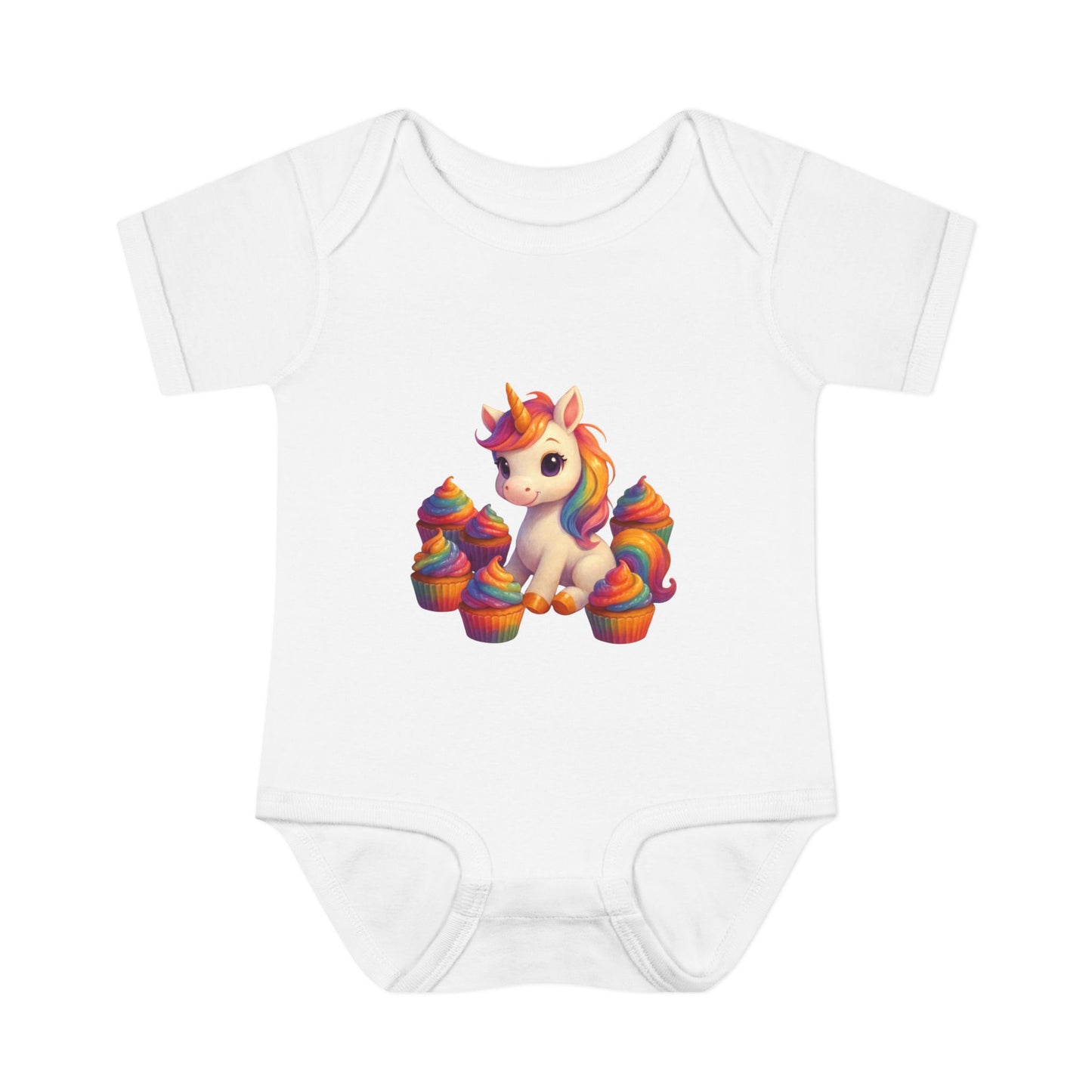 Unicorn Cupcake Baby Bodysuit, Cute Infant Romper, Baby Shower Gift, Newborn Celebration Outfit, Toddler Costume, Rainbow Unicorn Apparel