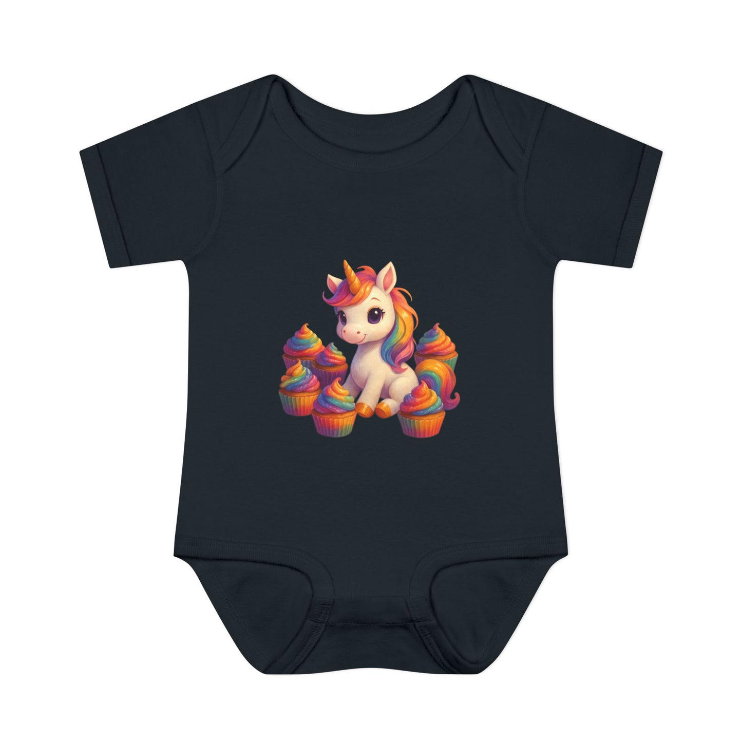 Unicorn Cupcake Baby Bodysuit, Cute Infant Romper, Baby Shower Gift, Newborn Celebration Outfit, Toddler Costume, Rainbow Unicorn Apparel