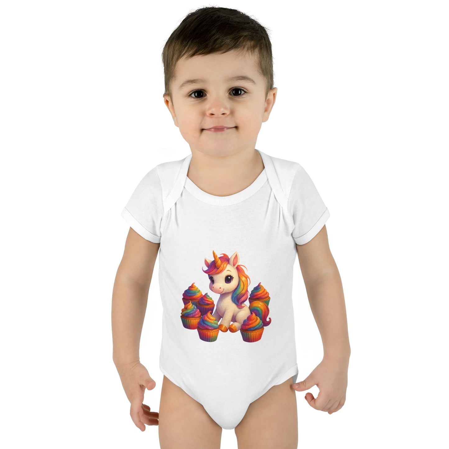 Unicorn Cupcake Baby Bodysuit, Cute Infant Romper, Baby Shower Gift, Newborn Celebration Outfit, Toddler Costume, Rainbow Unicorn Apparel