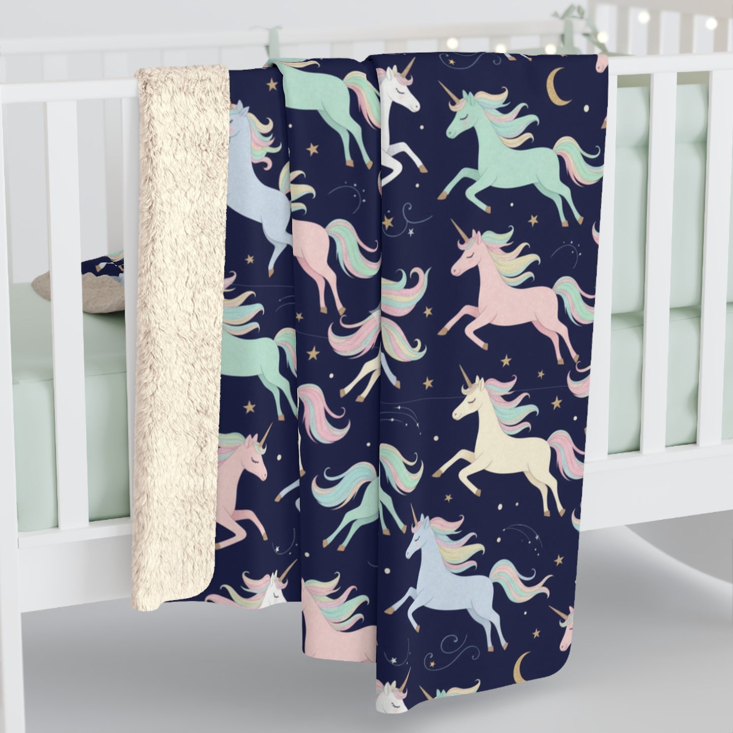 Cozy Unicorn Sherpa Fleece Blanket