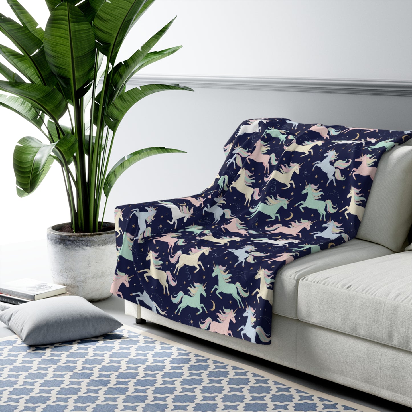 Cozy Unicorn Sherpa Fleece Blanket