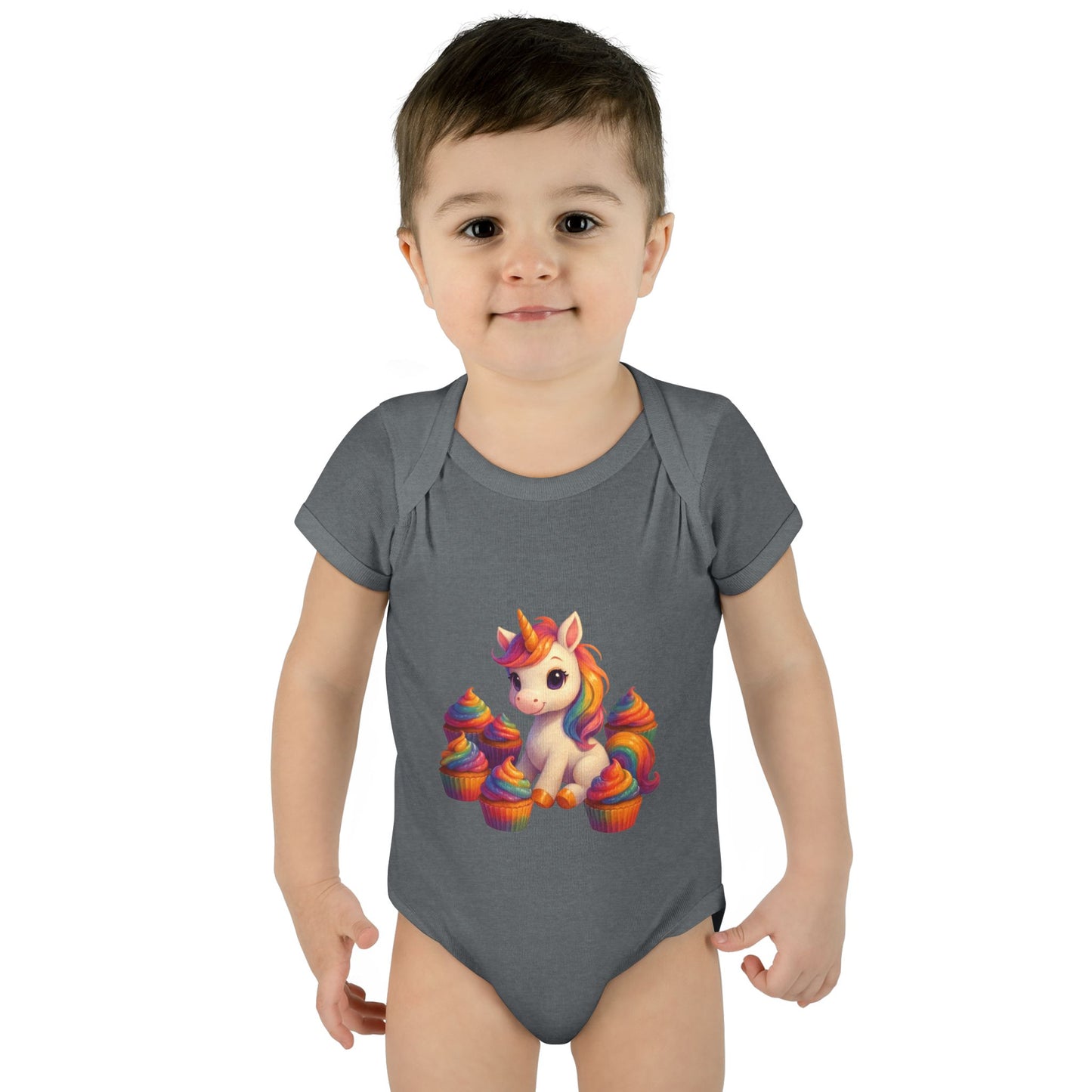 Unicorn Cupcake Baby Bodysuit, Cute Infant Romper, Baby Shower Gift, Newborn Celebration Outfit, Toddler Costume, Rainbow Unicorn Apparel