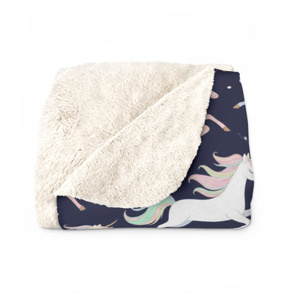 Cozy Unicorn Sherpa Fleece Blanket