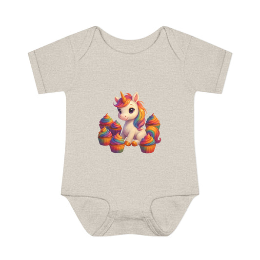 Unicorn Cupcake Baby Bodysuit, Cute Infant Romper, Baby Shower Gift, Newborn Celebration Outfit, Toddler Costume, Rainbow Unicorn Apparel